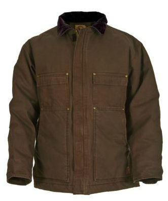 Washed Chore Coat - Bark - X-Large Tall - Quilt Lined