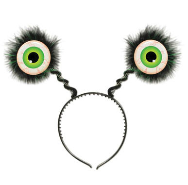 Picture of Beistle 00530-G Green Eyeball Boppers with snap-on headband Pack of 12