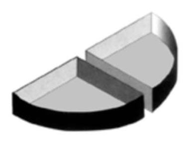 7839 78 in. W Half Round Tray