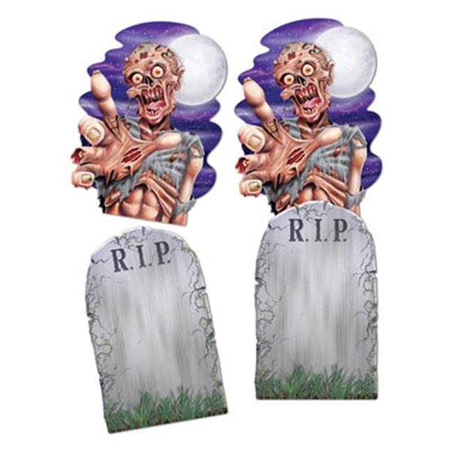 Beistle 01452 Jumbo Tombstone and Zombie Cutouts Pack of 12