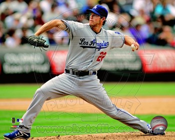 Picture of Photofile PFSAAOW00301 Clayton Kershaw 2012 Action Photo Print -8.00 x 10.00