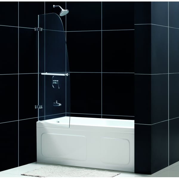 AQUA UNO Single Panel Hinged Tub Door 34 x 58 inches