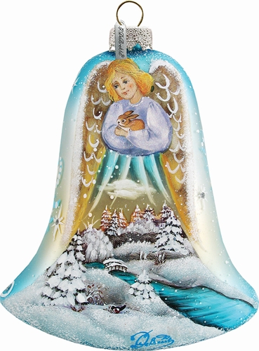 General Holiday Angel Bell 4.25 in. - Glass Ornament