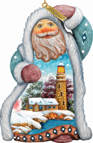 661511 General Holiday Santa Lighthouse Ornament 5 in.
