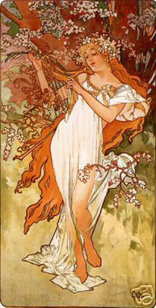 Picture of Hot Stuff Enterprise 3738-12x18-AD Spring Alphonse Mucha Poster