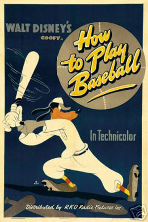 8127-12x18-LM Goofy How to Play Baseball Poster