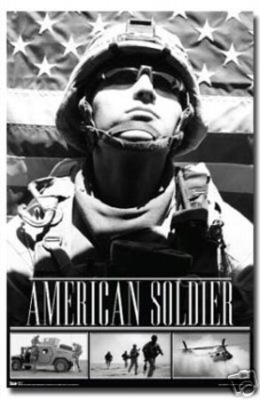 Picture of Hot Stuff Enterprise 9407-24x36-VA Rey Lea American Soldier Poster
