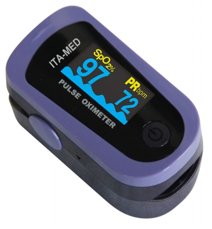 Picture of ITA-MED Fingertip Deluxe Pulse Oximeter with 6-way OLED display