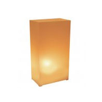 JH Specialties  Plastic luminaria Lanterns- Tan 12 Ct