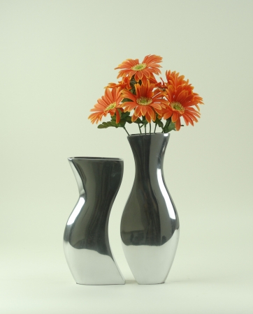 Picture of Modern Day Accents 3430 Alum Adjoining Vases - Set of 2