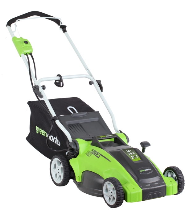 Picture of Greenworks 25142 16 in. 2-in-1 Electric Mower