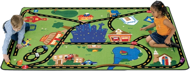 Picture of Carpets For Kids 1013 Cruisin A Round the Town 3.83 ft. x 5.42 ft. Rectangle Carpet