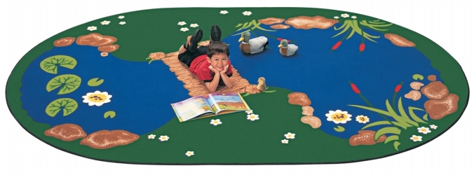 Picture of Carpets For Kids 3036 The Pond 8.25 ft. x 11.67 ft. Oval Carpet
