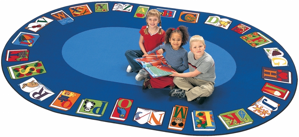 Picture of Carpets For Kids 2695 Reading by the Book 6.75 ft. x 9.42 ft. Oval Carpet