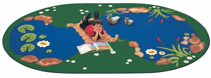 Picture of Carpets For Kids 3045 The Pond 4.42 ft. x 5.83 ft. Oval Carpet