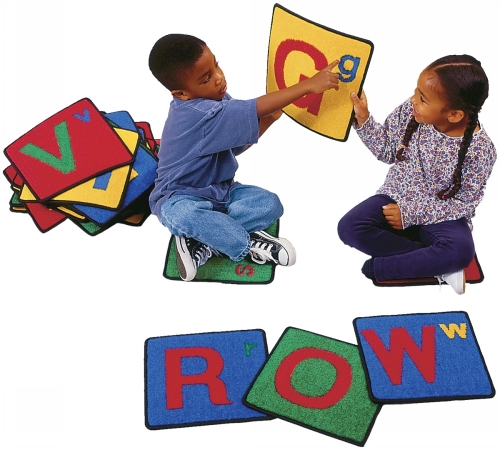 Picture of Carpets For Kids 926 Alphabet Squares - Set of 26