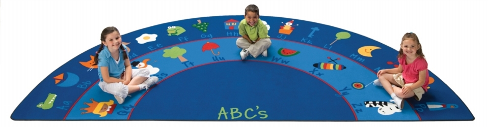 Picture of Carpets For Kids 9634 Fun with Phonics 6.67 ft. x 13.33 ft. Semi-Cir Carpet