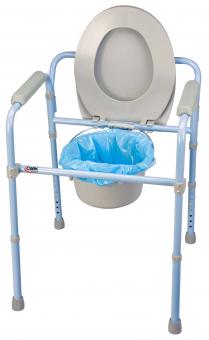 Picture of Carex Health Brands B34100 Deluxe Folding Commode