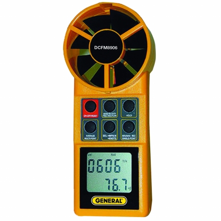 Picture of General Tools & Instruments DCFM8906 Digital One Piece Airflow Meter With Cfm Display