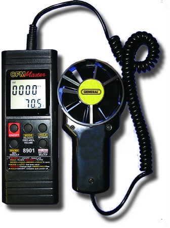 Picture of General Tools & Instruments DCFM8901 Digital Two Piece Airflow Meterwith Rs-232 Computer Interface