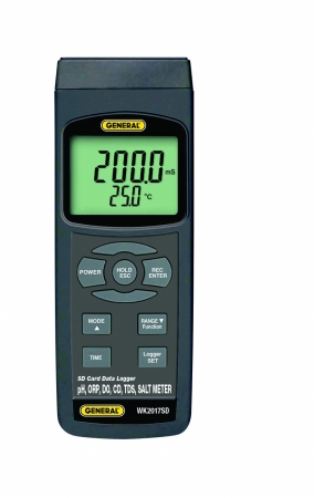 Picture of General Tools &amp; Instruments WK2017SD Ph  Orp  Do  Cd  Tds  Salt Meter With Excel-Formatted Data Logging Sd Card