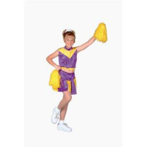 Picture of RG Costumes 91137-L Large Velvet Cheerleader Costume - Purple