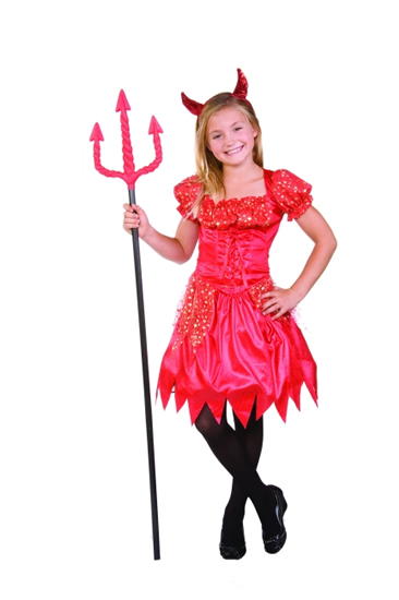 Picture of RG Costumes 91285-S Small Child Glitter Devil Costume