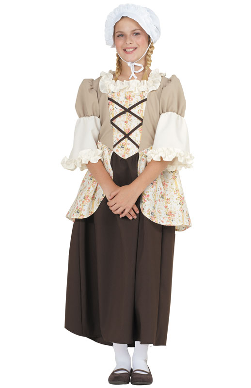 Picture of RG Costumes 91361-L Large Child Colonial Bella Custume