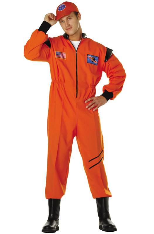 Picture of RG Costumes 80351 Standard Adult Shuttle Hero Costume - Orange