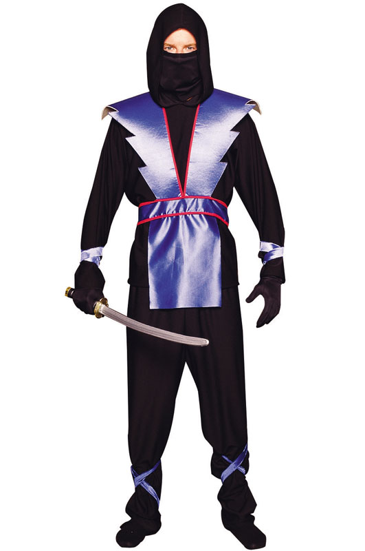Picture of RG Costumes 77039 Blue Ninja Master Teen Costume