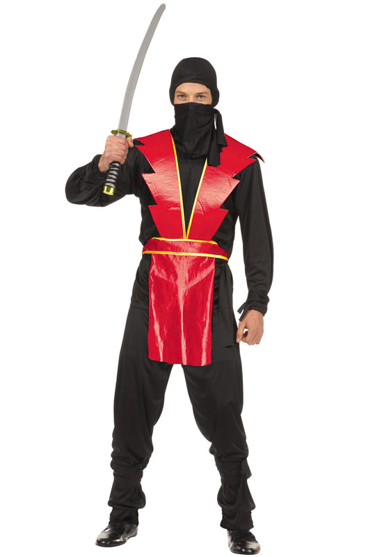 Picture of RG Costumes 77139 Red Ninja Master Teen Costume