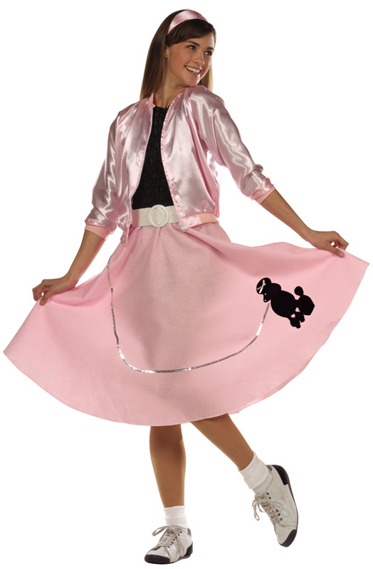 Picture of RG Costumes 78038-P Poodle Skirt Teen Costume - Pink