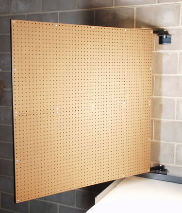 Triton Products 48 In. W x 48 In. H x 1.5 In. D Wall Mount Double-Sided Swing Panel Pegboard
