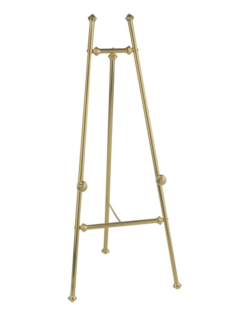 Picture of Testrite Visual Products 650 Elegant Easels Baroque Easel- Brass