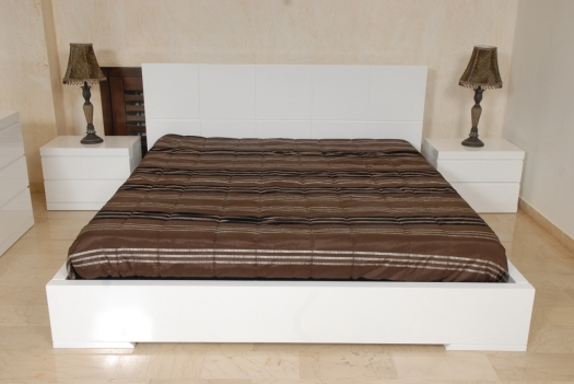 Anna Bed King High Gloss White
