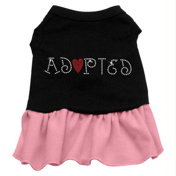 Picture of Mirage Pet Products 57-02 MDBKPK Adopted Dresses Black with Pink Med - 12