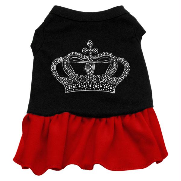 Picture of Mirage Pet Products 57-13 XXXLBKRD Rhinestone Crown Dress Black with Red XXXL - 20