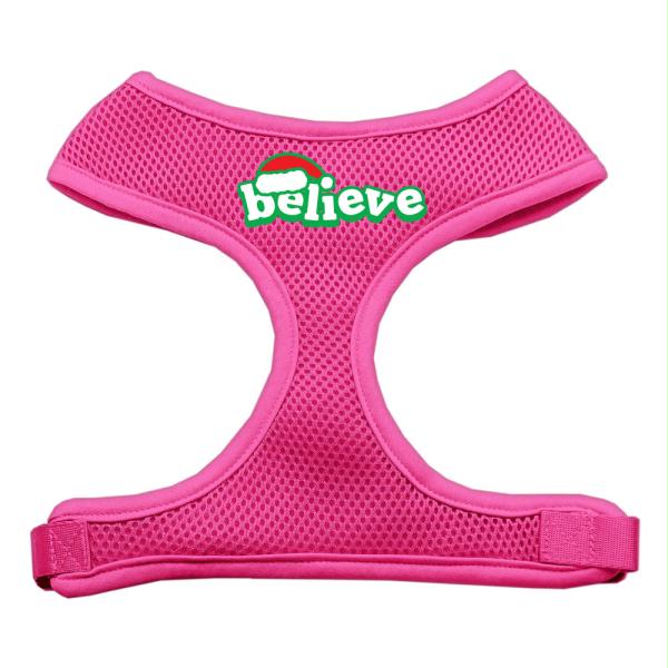 Picture of Mirage Pet Products 70-01 LGPK Believe Screen Print Soft Mesh Harnesses  Pink Large