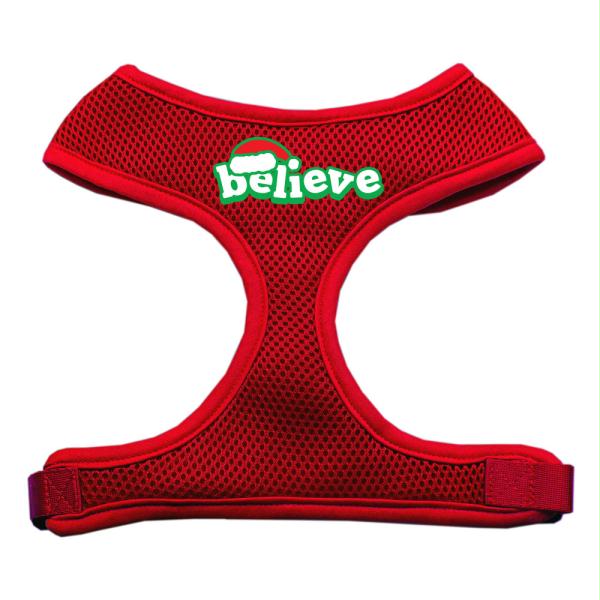 Picture of Mirage Pet Products 70-01 LGRD Believe Screen Print Soft Mesh Harnesses  Red Large