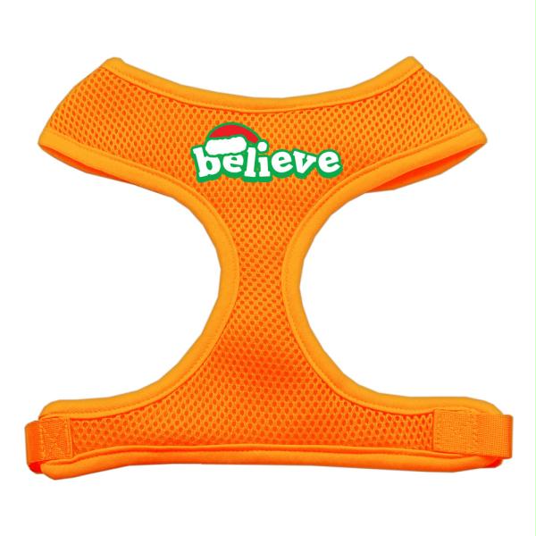 Picture of Mirage Pet Products 70-01 MDOR Believe Screen Print Soft Mesh Harnesses  Orange Medium