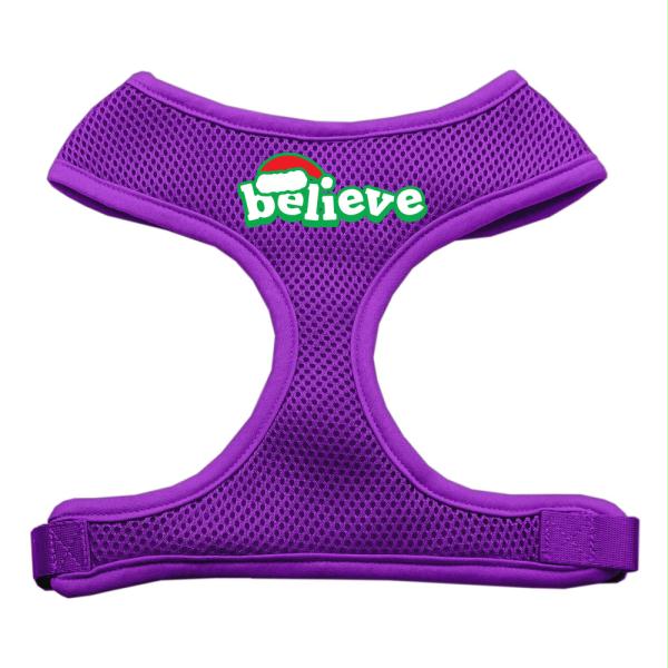 Picture of Mirage Pet Products 70-01 MDPR Believe Screen Print Soft Mesh Harnesses  Purple Medium