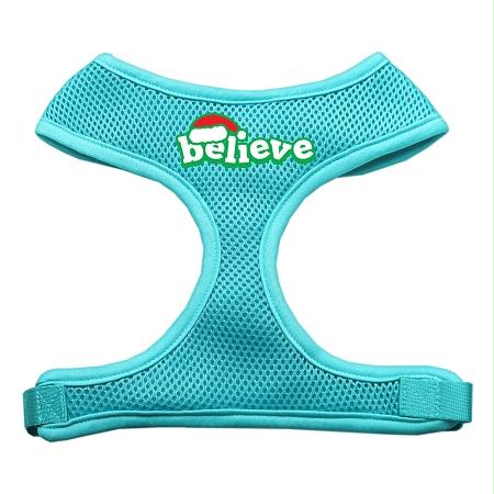 Picture of Mirage Pet Products 70-01 SMAQ Believe Screen Print Soft Mesh Harnesses  Aqua Small