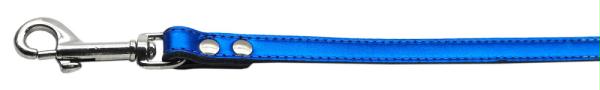 Picture of Mirage Pet Products 83-12 12BlM Fashionable Leather Leash Metallic Blue .50 in.  Wide