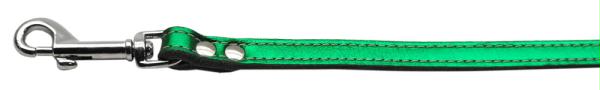 Picture of Mirage Pet Products 83-12 12EGM Fashionable Leather Leash Metallic Emerald Green .50 in.  Wide