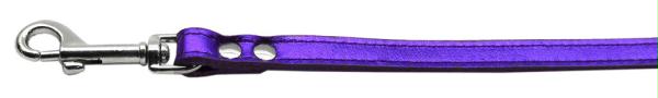 Picture of Mirage Pet Products 83-12 12PrM Fashionable Leather Leash Metallic Purple .50 in.  Wide
