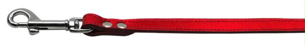 Picture of Mirage Pet Products 83-12 12RdM Fashionable Leather Leash Metallic Red .50 in.  Wide