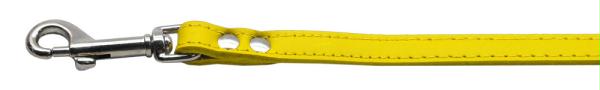 Picture of Mirage Pet Products 83-12 12Yw Fashionable Leather Leash Yellow .50 in.  Wide