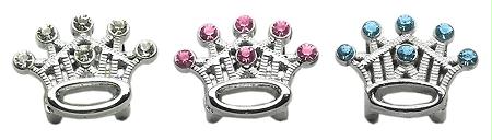 Picture of Mirage Pet Products 10-12 38PK .38 in.  Slider Crystal Crown Charm Pink .38 in.