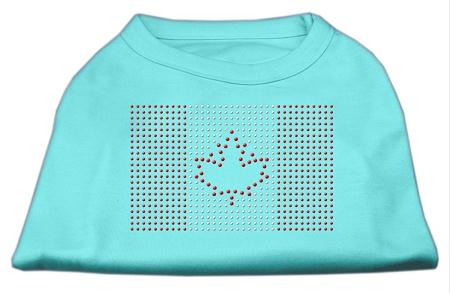 Picture of Mirage Pet Products 52-17 SMAQ Canadian Flag Rhinestone Shirts Aqua S - 10