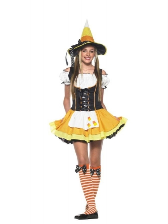 Picture of Costumes For All Occasions Ua48005Tsd Kandy Korn Witch Teen Sm/Mediu